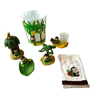 Bathroom accessories, Nodding Monkeys, 6 pieces